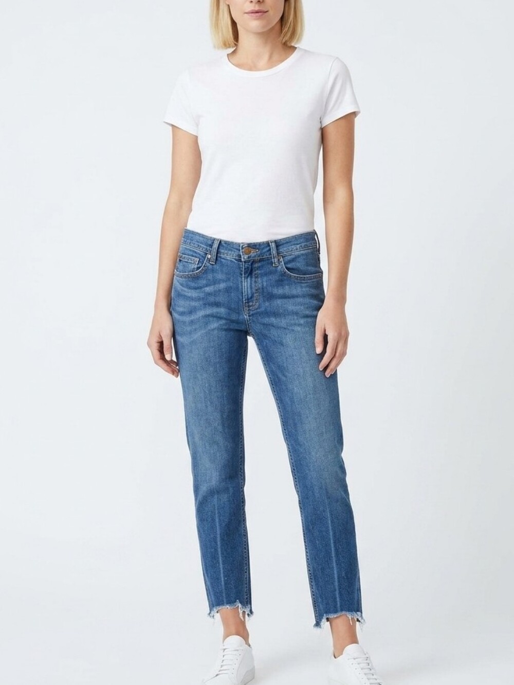 rag & bone Blue Cropped Ankle Jeans